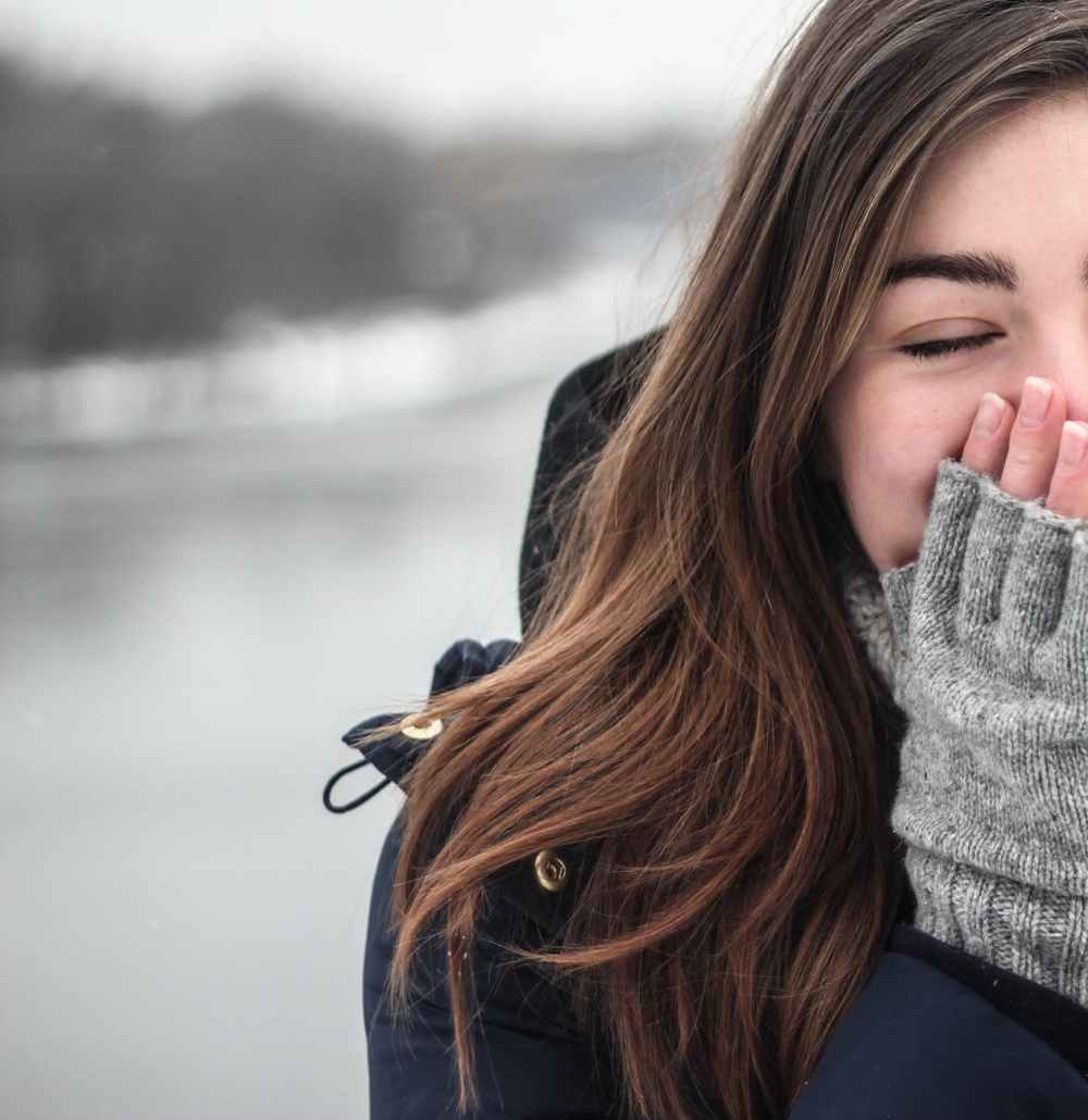 woman winter gloves winter clothing